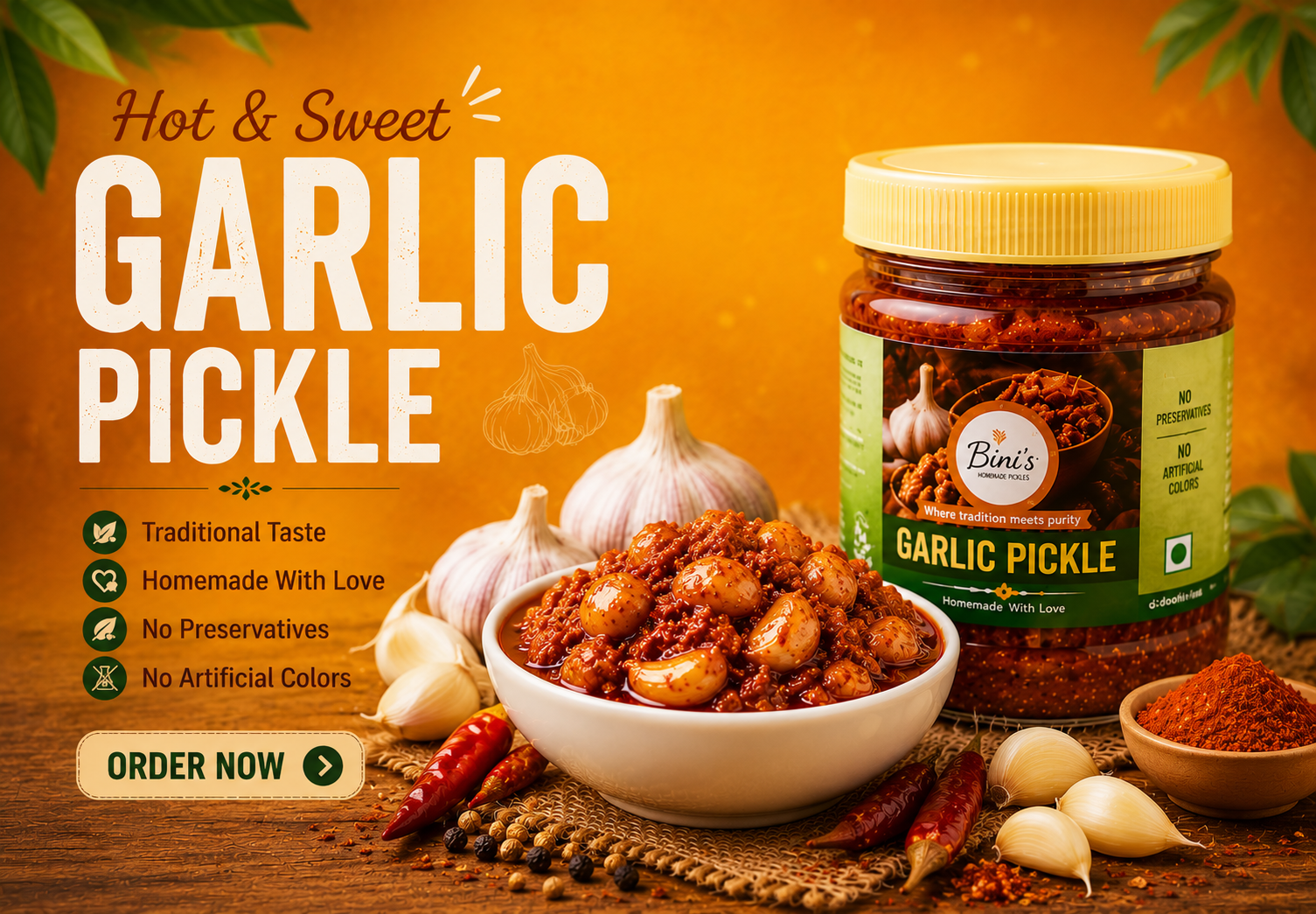 Homemade Garlic Pickle